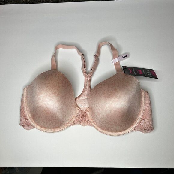 New Maidenform Pink T Back Lined extra coverage Bra 36D - Picture 2 of 6